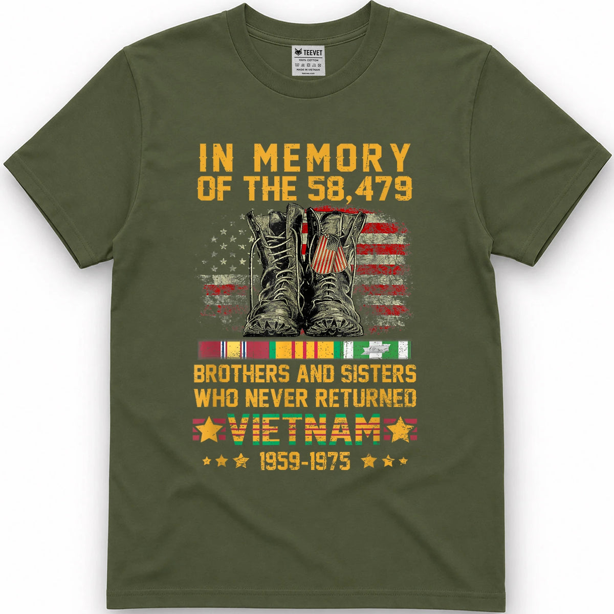 in Memory of The 58479 Brothers and Sisters Vietnam Veteran T-Shirt