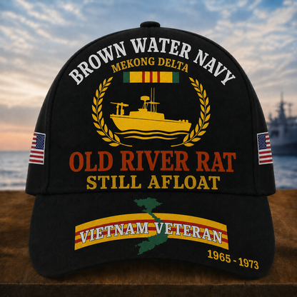 Brown Water Navy Mekong Delta Old River Rat Still Afloat Cap