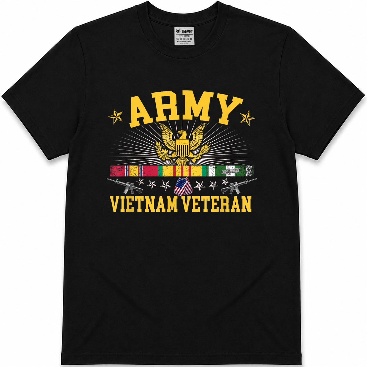 US Vietnam Veteran USA Flag T-Shirt