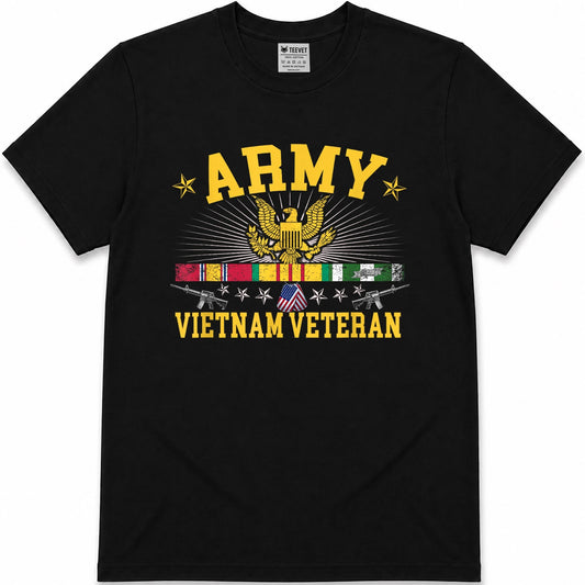 US Vietnam Veteran USA Flag T-Shirt
