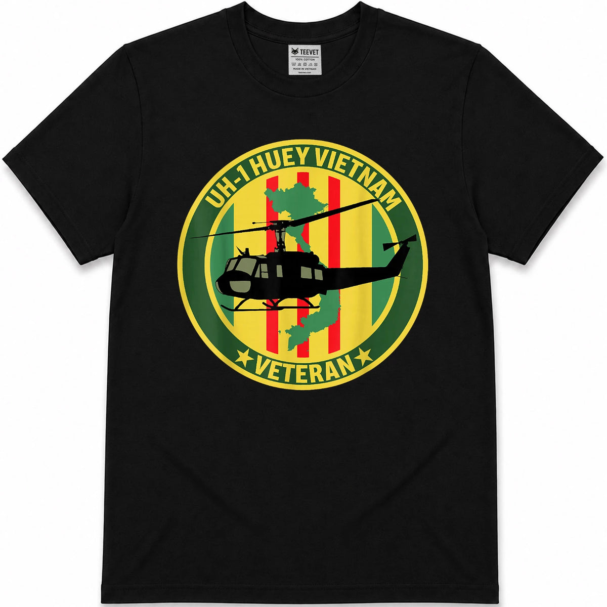 UH-1 Huey Helicopter Vietnam Veteran US Military Vet T-Shirt