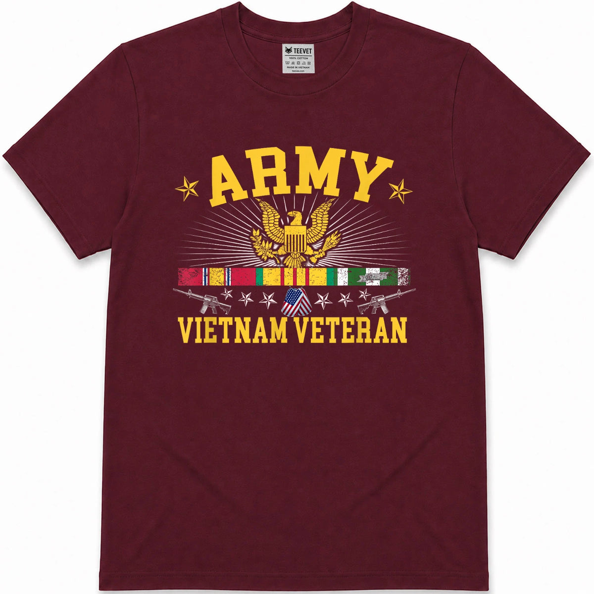 US Vietnam Veteran USA Flag T-Shirt