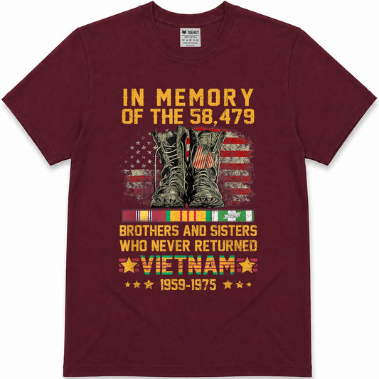 in Memory of The 58479 Brothers and Sisters Vietnam Veteran T-Shirt