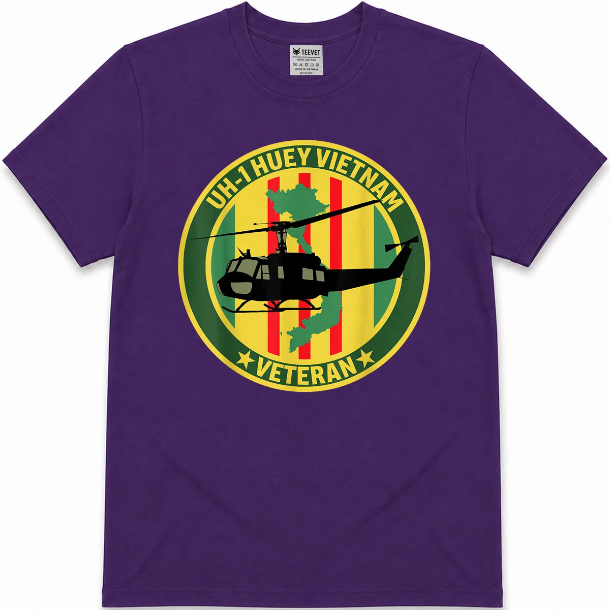 UH-1 Huey Helicopter Vietnam Veteran US Military Vet T-Shirt
