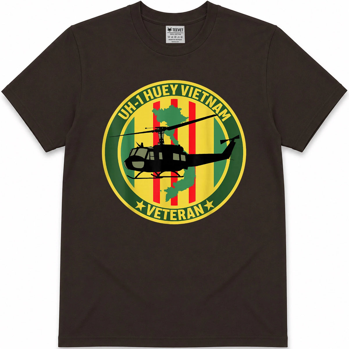 UH-1 Huey Helicopter Vietnam Veteran US Military Vet T-Shirt