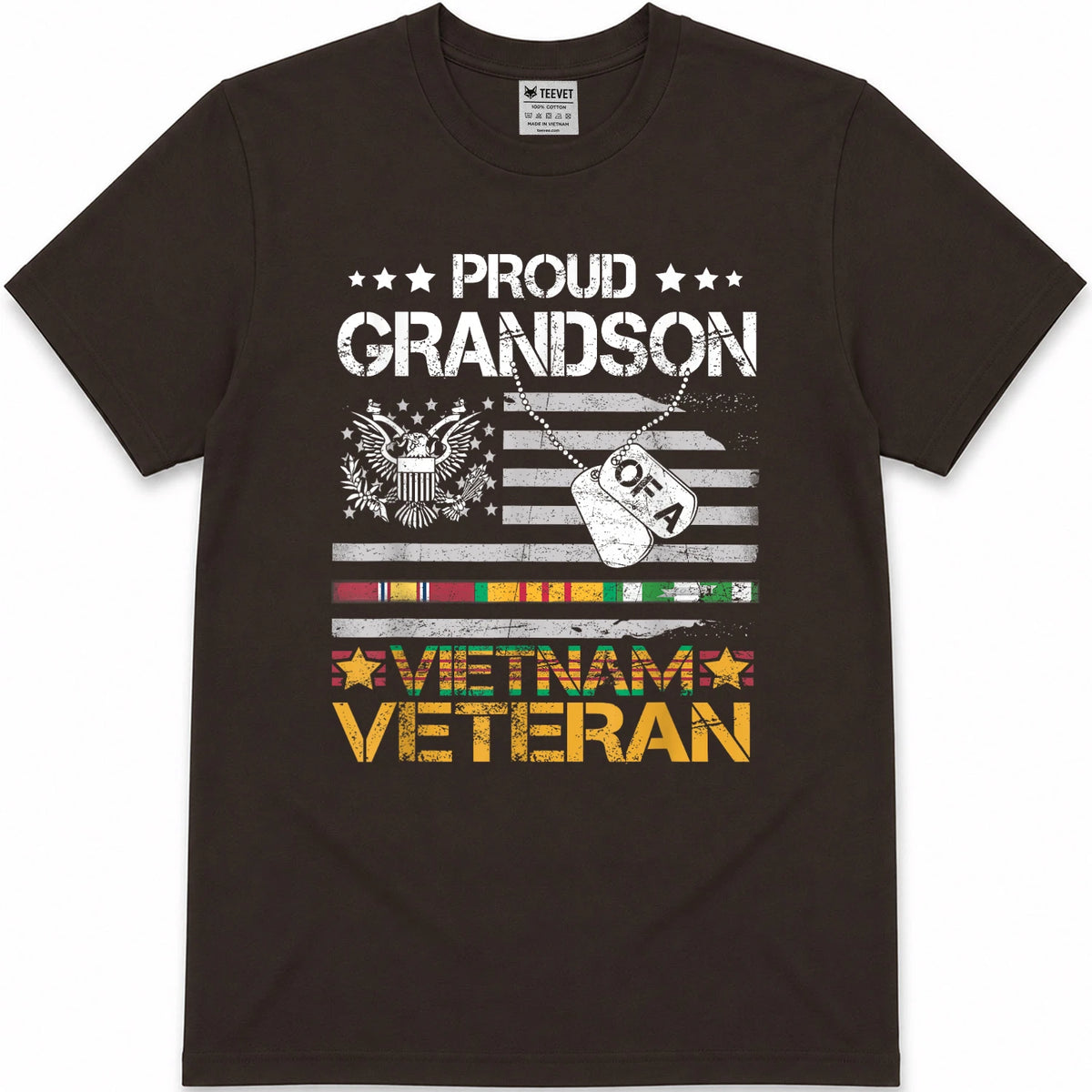 Proud Grandson Of A Vietnam Veteran Patriotic US Army Vet T-Shirt