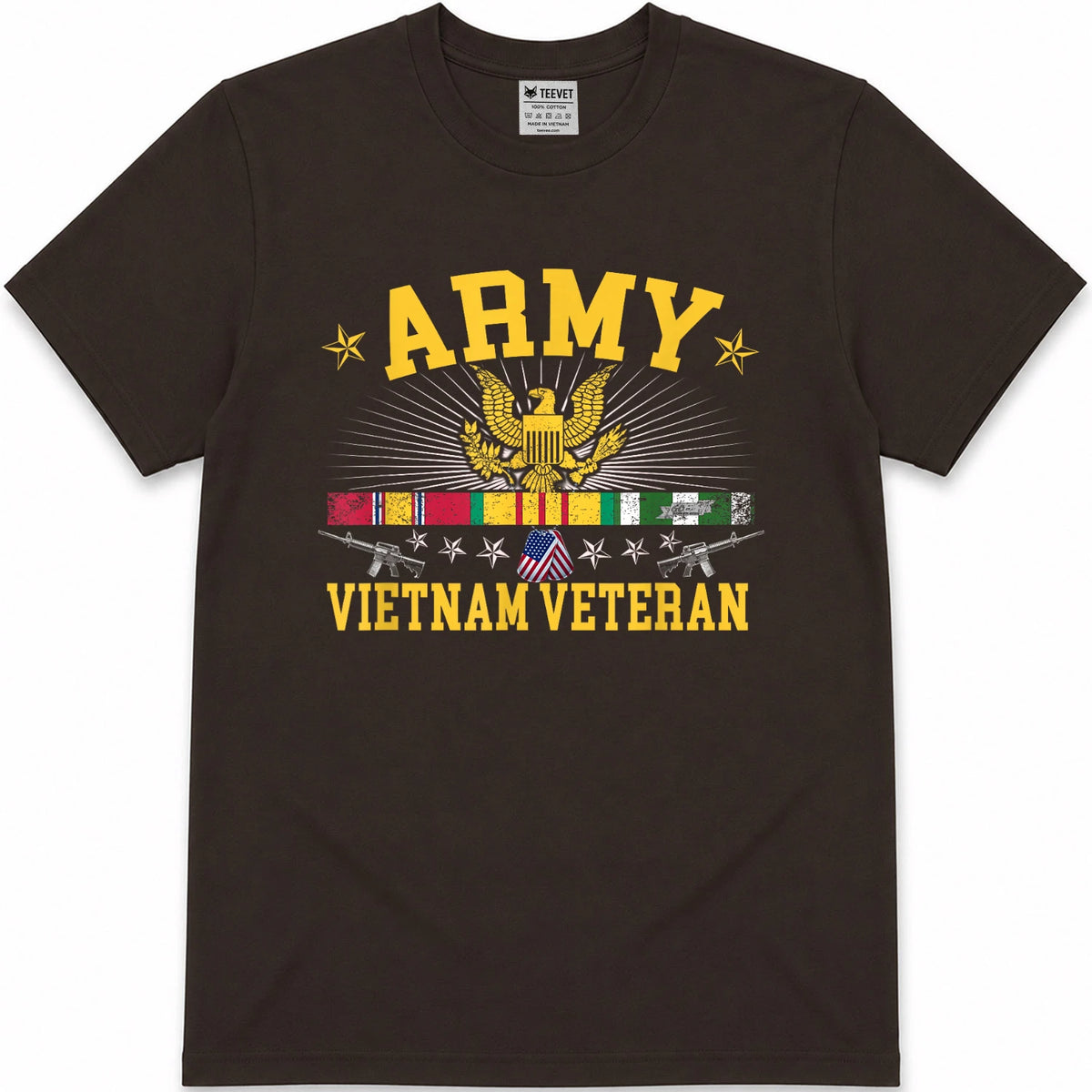 US Vietnam Veteran USA Flag T-Shirt