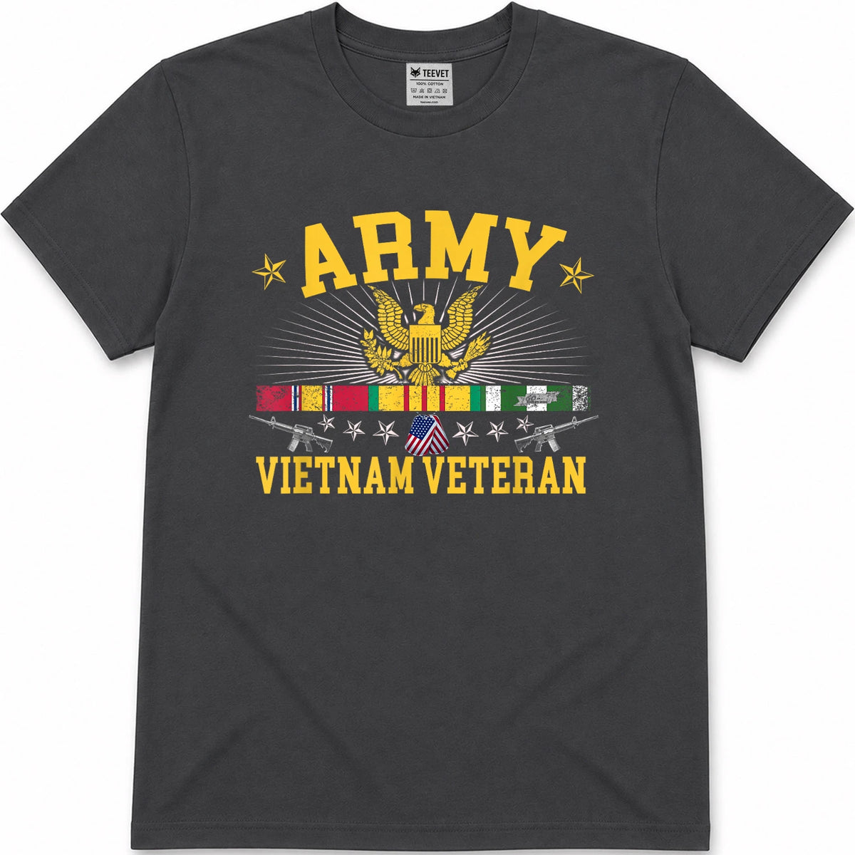 US Vietnam Veteran USA Flag T-Shirt