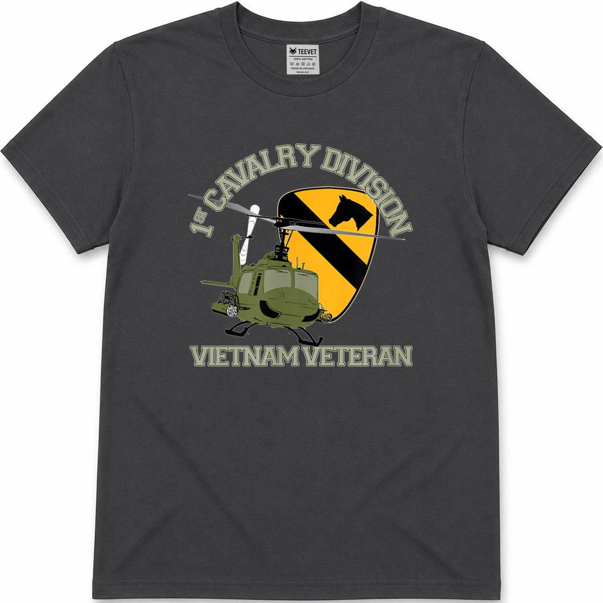 1st Cavalry Division Vietnam Veteran UH1 Gunship Veteran Day T-Shirt