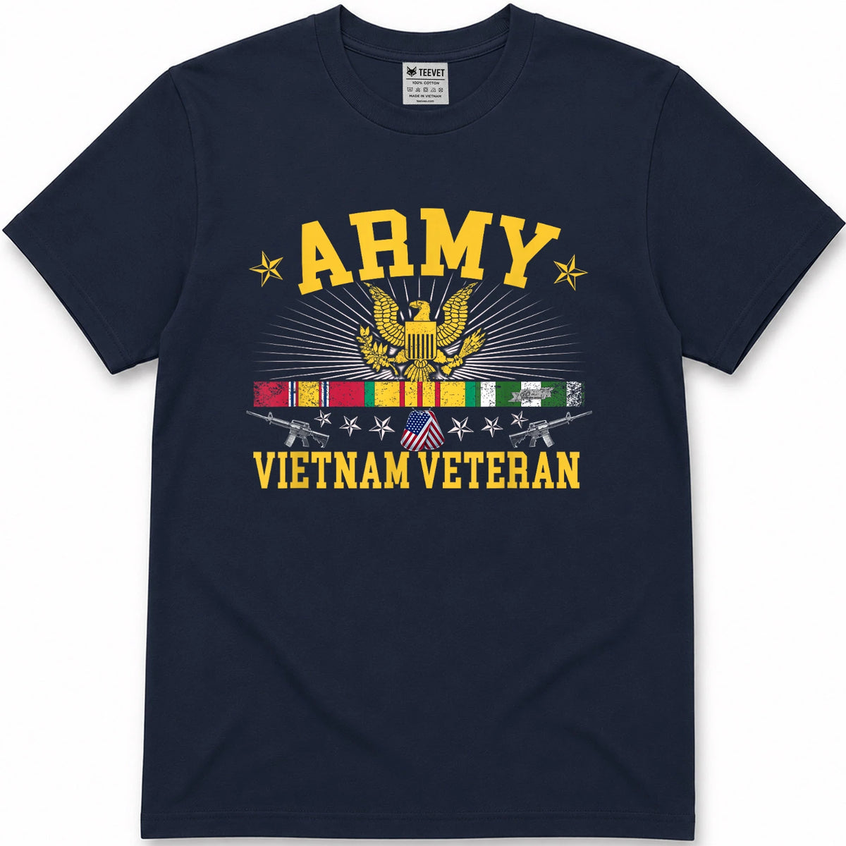 US Vietnam Veteran USA Flag T-Shirt