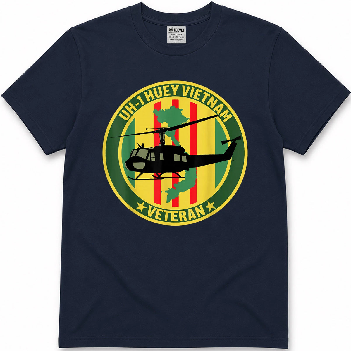 UH-1 Huey Helicopter Vietnam Veteran US Military Vet T-Shirt